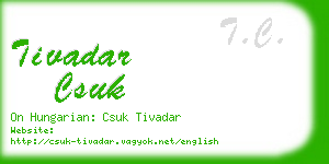 tivadar csuk business card